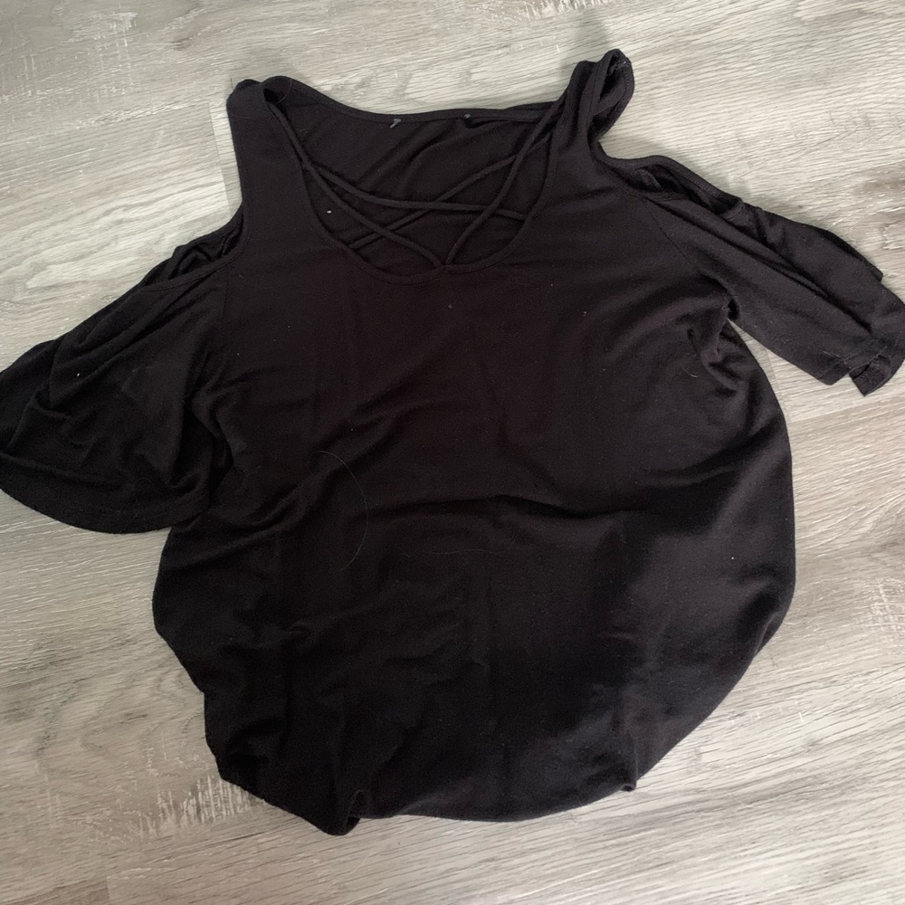 Black off the shoulders top